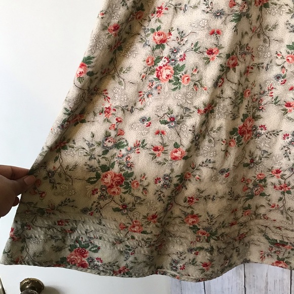RALPH LAUREN Prairie Peasant Skirt / Pearl Snap Buttons + Pretty Calico Print - Picture 5 of 12
